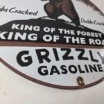 Vintage Grizzly Porcelain Sign – Automotive Gasoline Pump Sign - Image 11