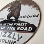 Vintage Grizzly Porcelain Sign – Automotive Gasoline Pump Sign - Image 13