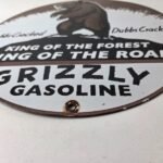 Vintage Grizzly Porcelain Sign – Automotive Gasoline Pump Sign - Image 10