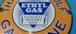 VINTAGE GULF GASOLINE PORCELAIN ETHYL GAS SERVICE STATION GENERAL MOTORS SIGN - Image 4