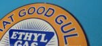 VINTAGE GULF GASOLINE PORCELAIN ETHYL GAS SERVICE STATION GENERAL MOTORS SIGN - Image 8