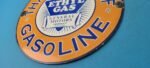 VINTAGE GULF GASOLINE PORCELAIN ETHYL GAS SERVICE STATION GENERAL MOTORS SIGN - Image 10