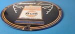 Vintage Gulf Gasoline Sign – Aircraft Lube Gas Pump Station Porcelain Sign - Image 8