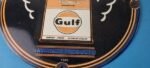 Vintage Gulf Gasoline Sign – Aircraft Lube Gas Pump Station Porcelain Sign - Image 9