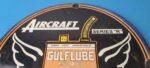Vintage Gulf Gasoline Sign – Aircraft Lube Gas Pump Station Porcelain Sign - Image 10