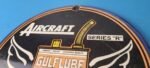 Vintage Gulf Gasoline Sign – Aircraft Lube Gas Pump Station Porcelain Sign - Image 6