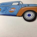 Vintage Gulf Gasoline Sign – Gas Motor Oil Service Truck Pump Porcelain Sign - Image 14