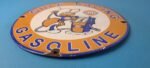 Vintage Gulf Gasoline Sign – Racing Division Gas Pump Station Porcelain Sign - Image 11