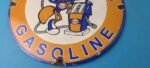 Vintage Gulf Gasoline Sign – Racing Division Gas Pump Station Porcelain Sign - Image 12