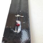 Vintage Gulf Racing Sign – Gas Service Pump Ad Sign on Porcelain Thermometer - Image 13