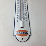 Vintage Gulf Racing Sign – Gas Service Pump Ad Sign on Porcelain Thermometer - Image 7