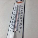 Vintage Gulf Racing Sign – Gas Service Pump Ad Sign on Porcelain Thermometer - Image 9
