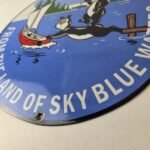 Vintage Hamms Beer Sign – Alcohol Brewery Bear Blue Water Pump Porcelain Sign - Image 14