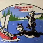 Vintage Hamms Beer Sign – Alcohol Brewery Bear Blue Water Pump Porcelain Sign - Image 3