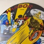 Vintage Harbor Gasoline Sign – Mickey Gas Pump Motor Oil Porcelain Sign - Image 12
