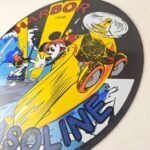 Vintage Harbor Gasoline Sign – Mickey Gas Pump Motor Oil Porcelain Sign - Image 13