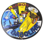 Vintage Harbor Gasoline Sign – Mickey Gas Pump Motor Oil Porcelain Sign - Image 2