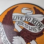 Vintage Harley Davidson Motorcycle Sign – Ride to Live Gas Pump Porcelain Sign - Image 12
