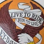 Vintage Harley Davidson Motorcycle Sign – Ride to Live Gas Pump Porcelain Sign - Image 3