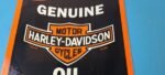 Vintage Harley Davidson Motorcycles Porcelain Motor Oil Quart Can Gas Pump Sign - Image 3