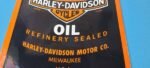 Vintage Harley Davidson Motorcycles Porcelain Motor Oil Quart Can Gas Pump Sign - Image 4