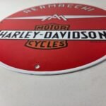 Vintage Harley Davidson Motorcycles Sign – Aermacchi Porcelain Gas Pump Sign - Image 10