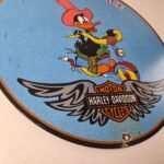 Vintage Harley Davidson Motorcycles Sign – Biker Porcelain Service Gas Pump Sign - Image 11