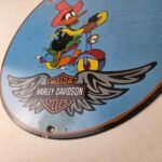 Vintage Harley Davidson Motorcycles Sign – Biker Porcelain Service Gas Pump Sign - Image 14