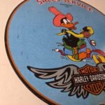 Vintage Harley Davidson Motorcycles Sign – Biker Porcelain Service Gas Pump Sign - Image 6