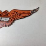 Vintage Harley Davidson Motorcycles Sign – Biker Wings Service Gas Ad Sign - Image 13