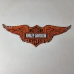 Vintage Harley Davidson Motorcycles Sign – Biker Wings Service Gas Ad Sign - Image 16
