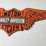 Vintage Harley Davidson Motorcycles Sign – Biker Wings Service Gas Ad Sign - Image 4