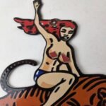 Vintage Harley Davidson Motorcycles Sign – Boutwell's Porcelain Gas Pump Sign - Image 3