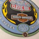 Vintage Harley Davidson Motorcycles Sign – Classic Ride Porcelain Gas Pump Sign - Image 11