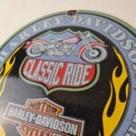 Vintage Harley Davidson Motorcycles Sign – Classic Ride Porcelain Gas Pump Sign - Image 12