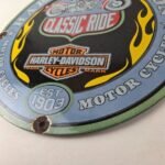 Vintage Harley Davidson Motorcycles Sign – Classic Ride Porcelain Gas Pump Sign - Image 14