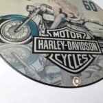 Vintage Harley Davidson Motorcycles Sign – Gas Pump Advertisement Porcelain Sign - Image 11