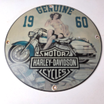 Vintage Harley Davidson Motorcycles Sign – Gas Pump Advertisement Porcelain Sign - Image 15