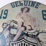 Vintage Harley Davidson Motorcycles Sign – Gas Pump Advertisement Porcelain Sign - Image 3