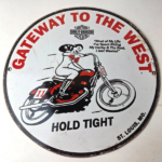 Vintage Harley Davidson Motorcycles Sign – Gas Pump Gateway West Porcelain Sign - Image 15