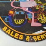 Vintage Harley Davidson Motorcycles Sign – Neon Pink Panther Porcelain Gas Sign - Image 11