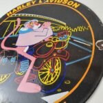 Vintage Harley Davidson Motorcycles Sign – Neon Pink Panther Porcelain Gas Sign - Image 13