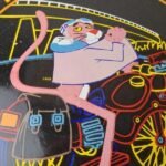 Vintage Harley Davidson Motorcycles Sign – Neon Pink Panther Porcelain Gas Sign - Image 3