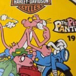 Vintage Harley Davidson Motorcycles Sign – Pink Panther Porcelain Gas Pump Sign - Image 3