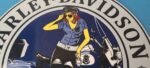 Vintage Harley Davidson Motorcycles Sign – Police Biker Gas Girl Porcelain Sign - Image 3