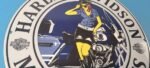 Vintage Harley Davidson Motorcycles Sign – Police Biker Gas Girl Porcelain Sign - Image 6