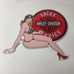 Vintage Harley Davidson Motorcycles Sign – Porcelain Gas Pump Sales Service Sign - Image 15
