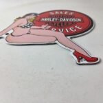 Vintage Harley Davidson Motorcycles Sign – Porcelain Gas Pump Sales Service Sign - Image 10