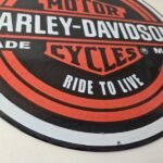 Vintage Harley-Davidson Motorcycles Sign – Porcelain Live to Ride Gas Pump Sign - Image 11