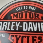 Vintage Harley-Davidson Motorcycles Sign – Porcelain Live to Ride Gas Pump Sign - Image 3
